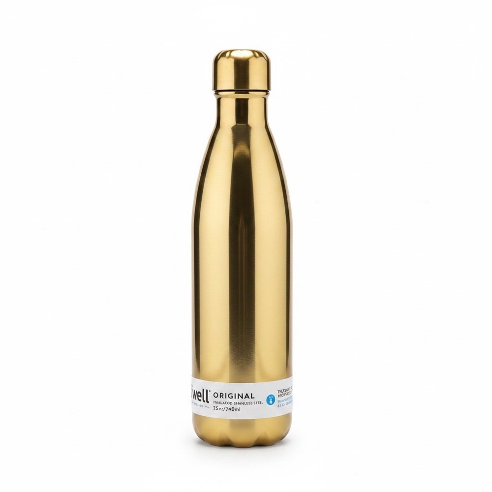 Swell Original Insulated Stainless Steel Water Bottle 25oz Metallic Gold New